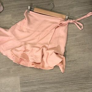 Pink Mini Wrap Skirt